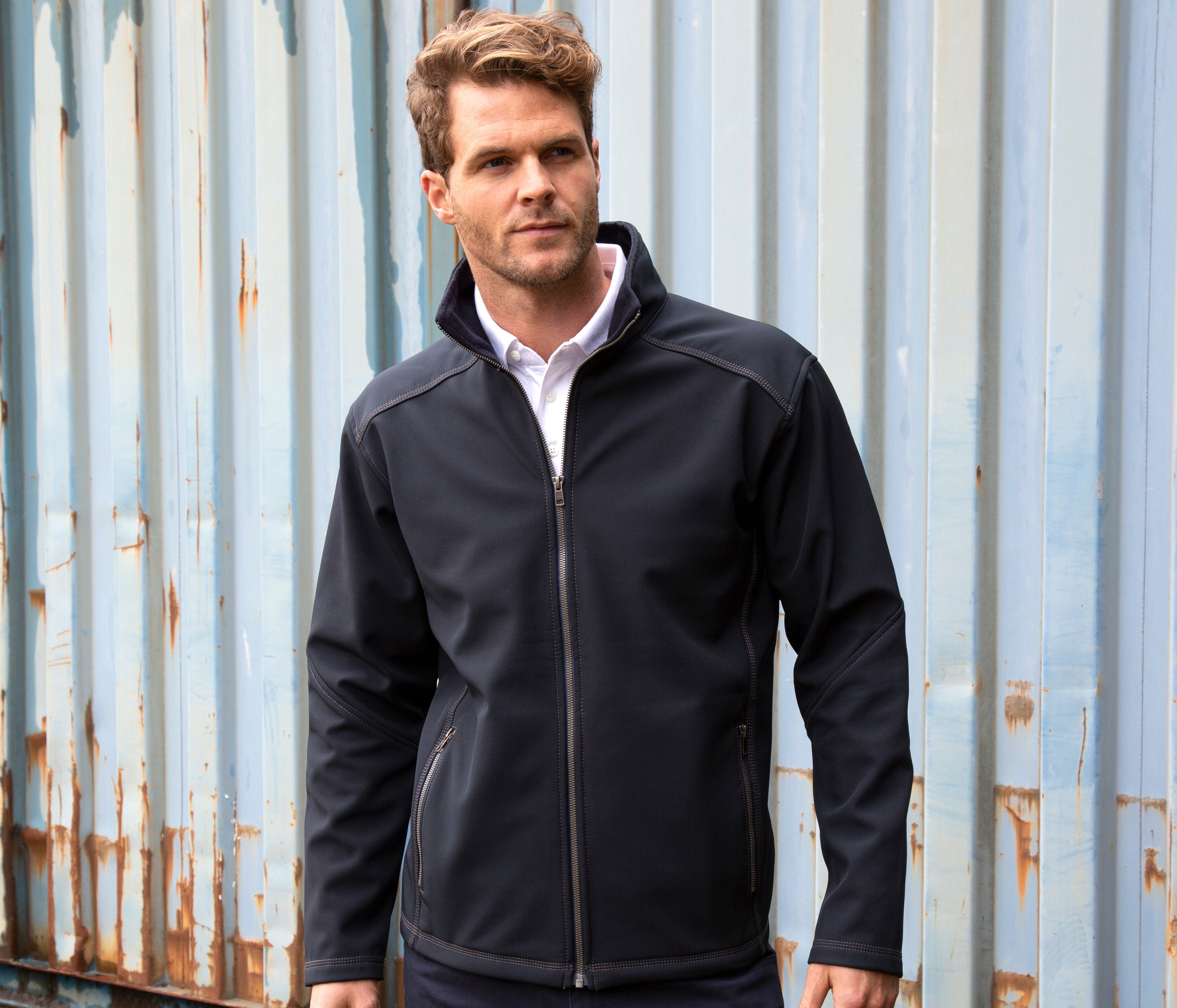 MENS TREBLE STITCH SOFTSHELL