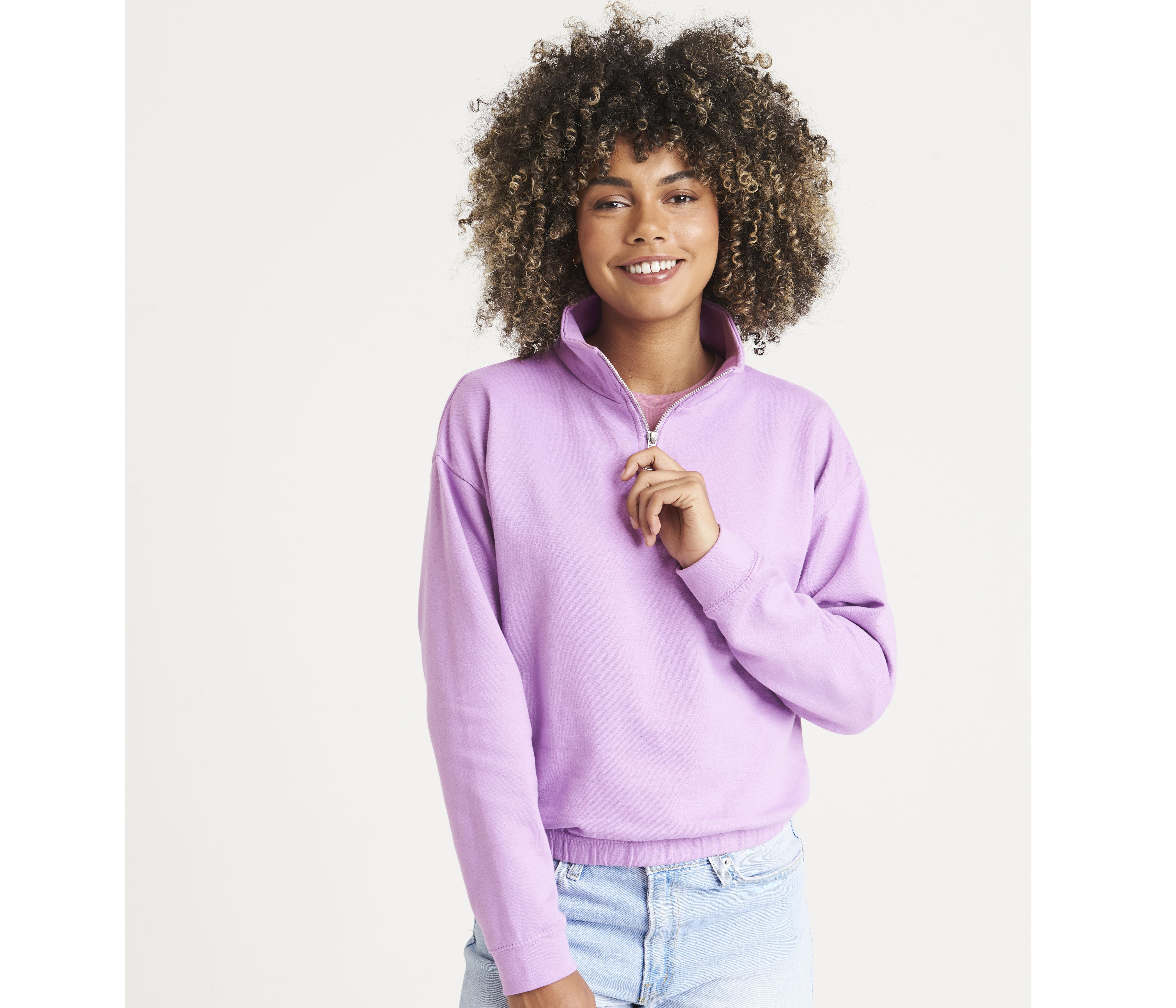 WOMEN'S CROPPED 1/4 ZIP SWEAT