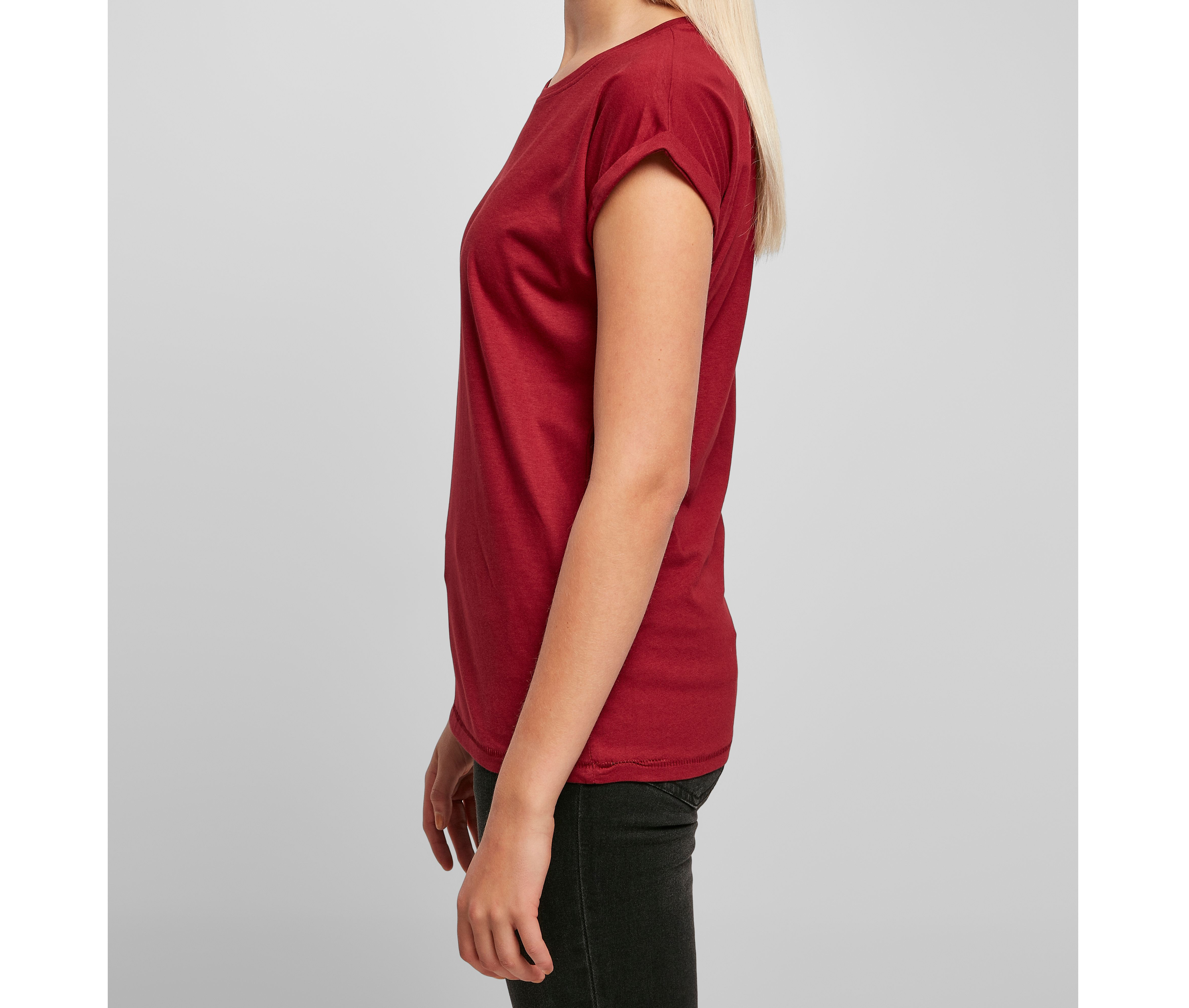 LADIES EXTENDED SHOULDER TEE