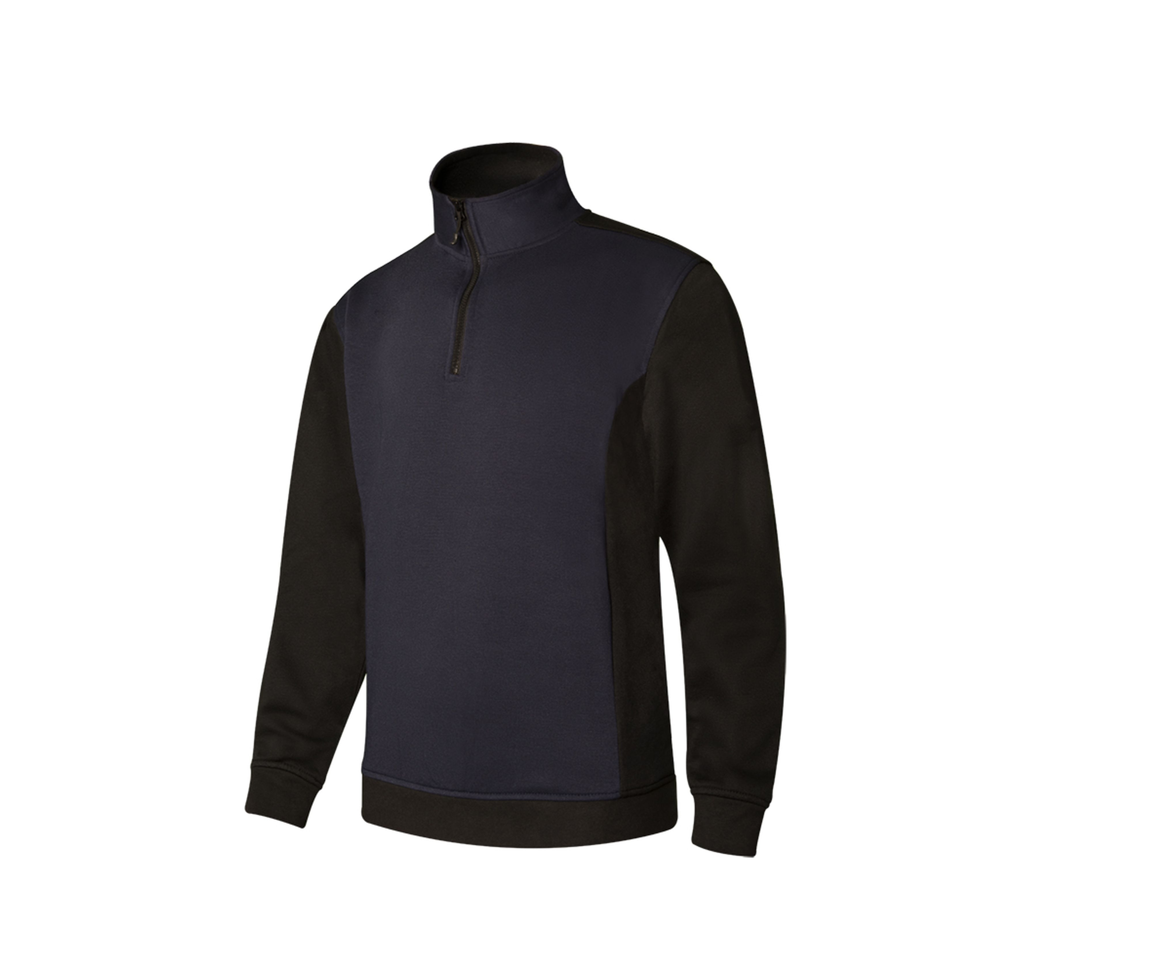 SWEAT BICOLORE COL ZIPPÉ