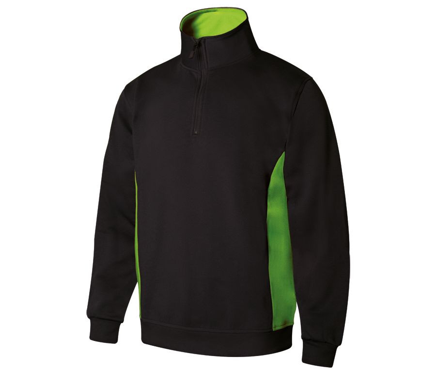 SWEAT BICOLORE COL ZIPPÉ