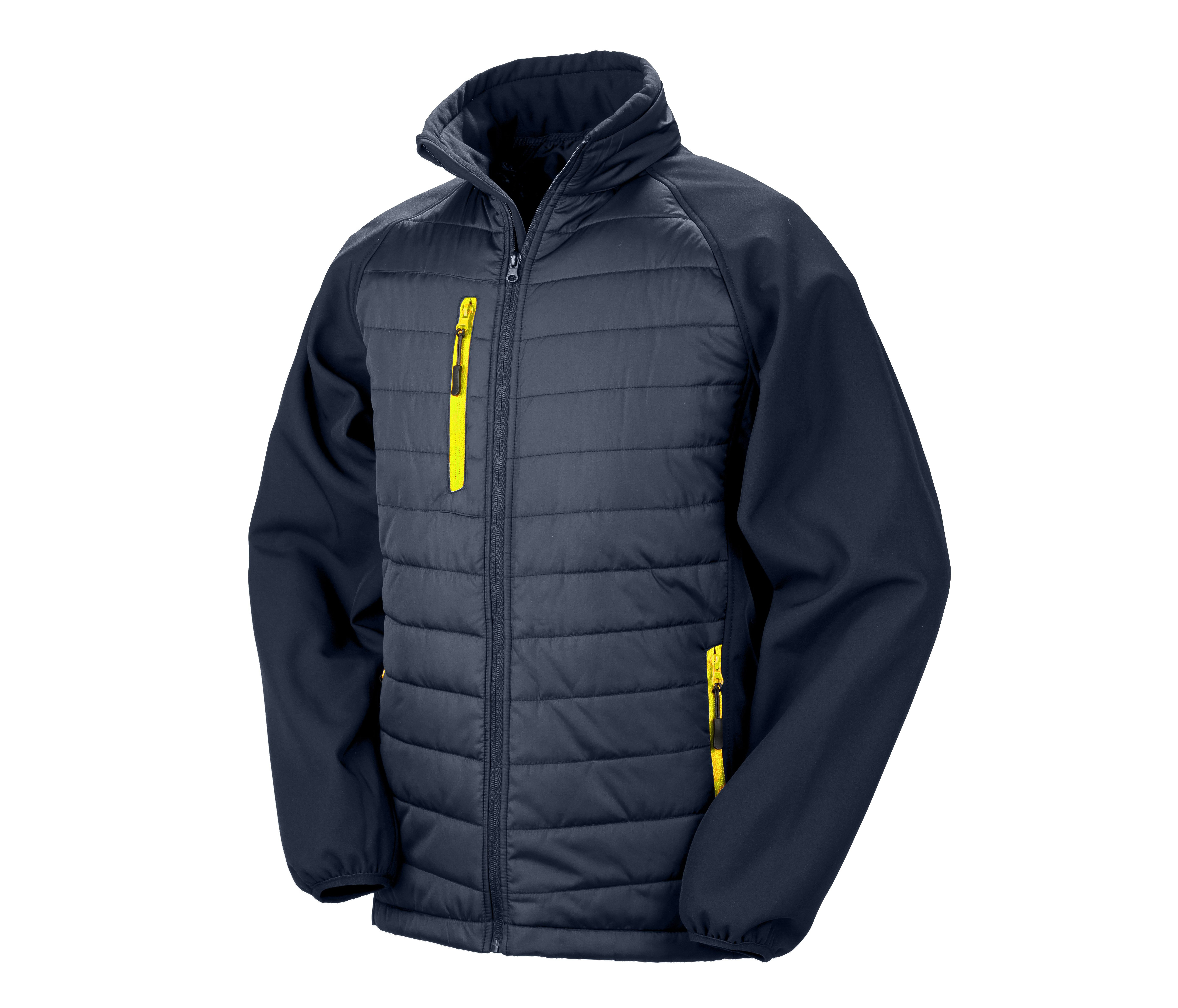 BLACK COMPASS PADDED SOFTSHELL JACKET