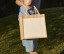 COTTON POCKET JUTE MIDI TOTE